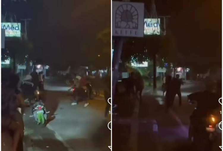 Viral video aksi tawuran di jalanan Bali