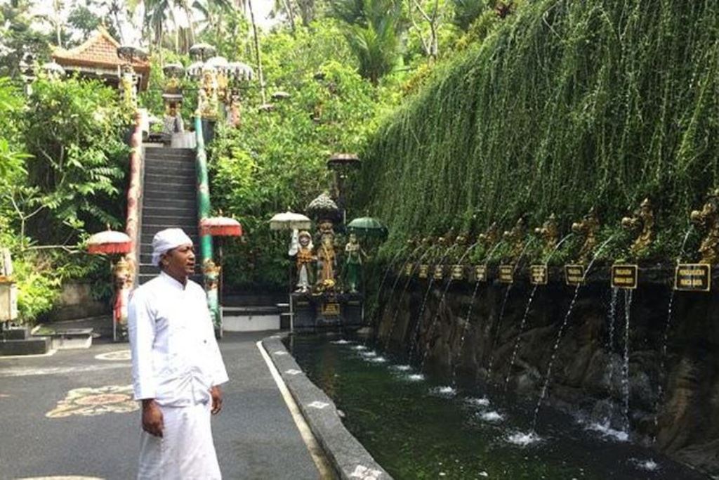 Pura Taman Beji Sudamala Lembah Tulis di Banjar Cacab Jangkahan, Desa Biaung, Kecamatan Penebel, Tabanan, Bali.