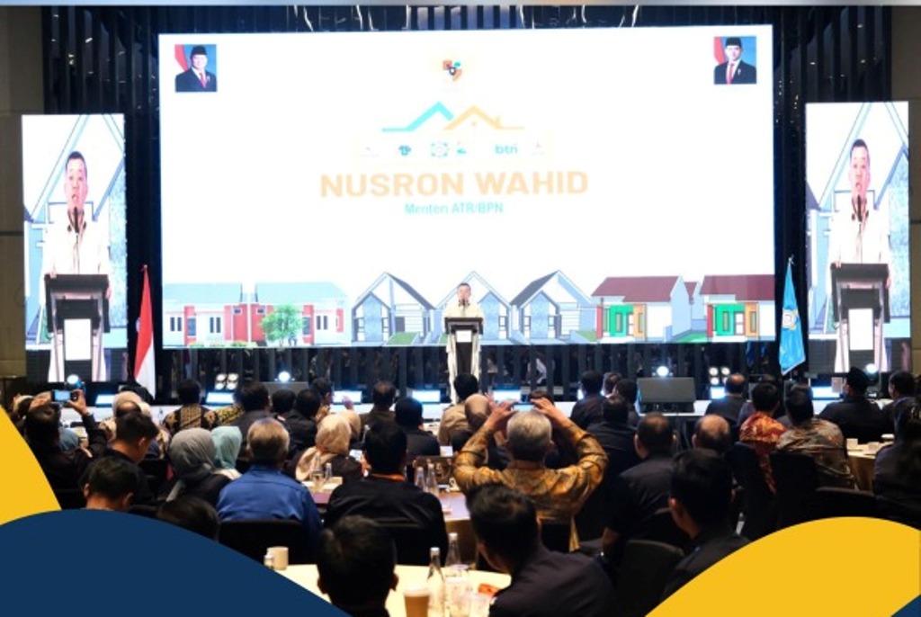 DUKUNG: Menteri Nusron Wahid mendukung program Tiga Juta Rumah dengan berkomitmen memberikan kemudahan terhadap layanan di Kementerian ATR/BPN.