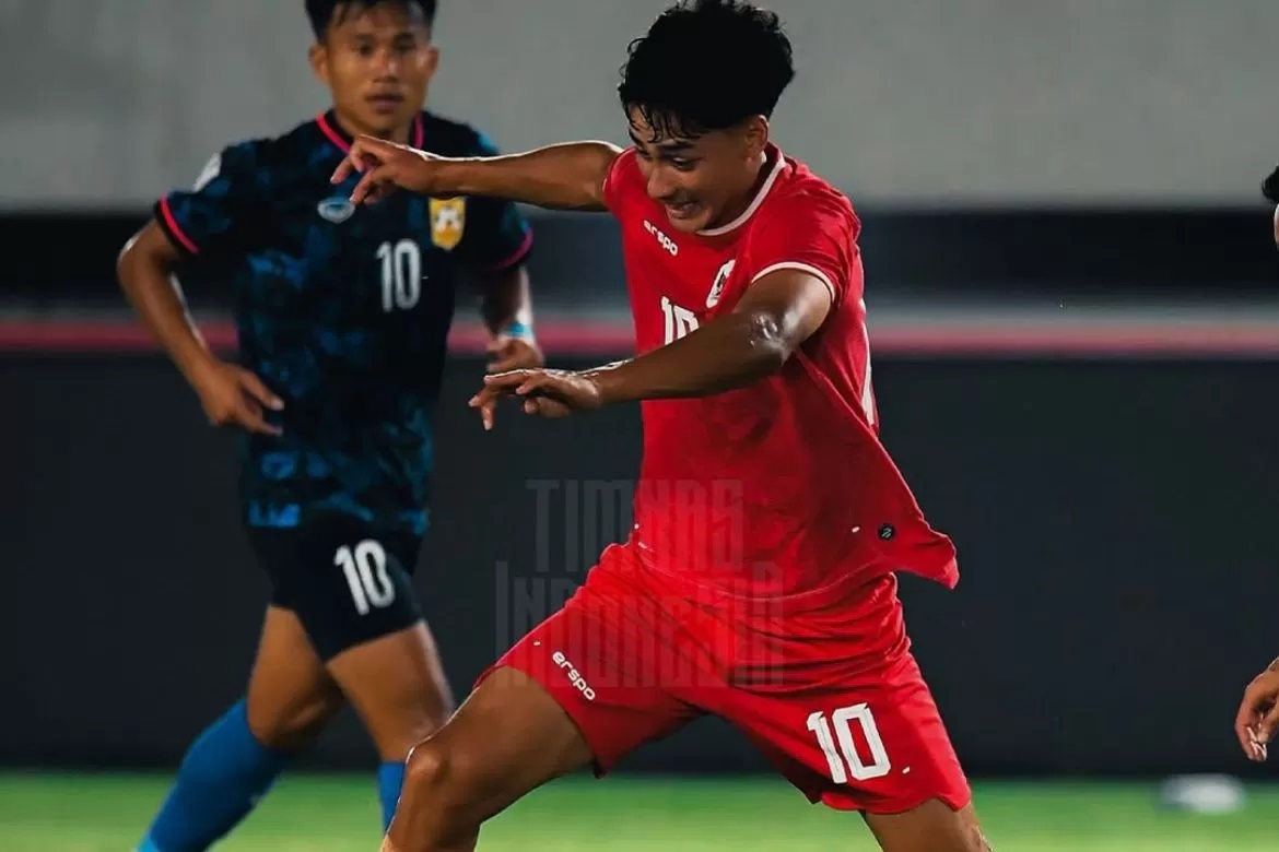 Pemain timnas Indonesia Rafael Struick saat melawan Laos di Piala AFF 2024. (Istimewa)