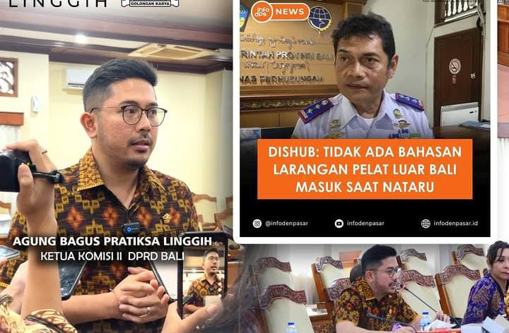 Ketua Komisi II DPRD Bali, Agung Bagus Pratiksa Linggih minta larangan kendaraan nonDK jelang Nataru