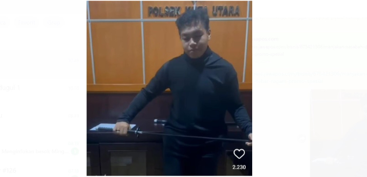Pemuda yang viral karena bawa samurai di shortcut canggu akhirnya minta maaf dan klarifikasi