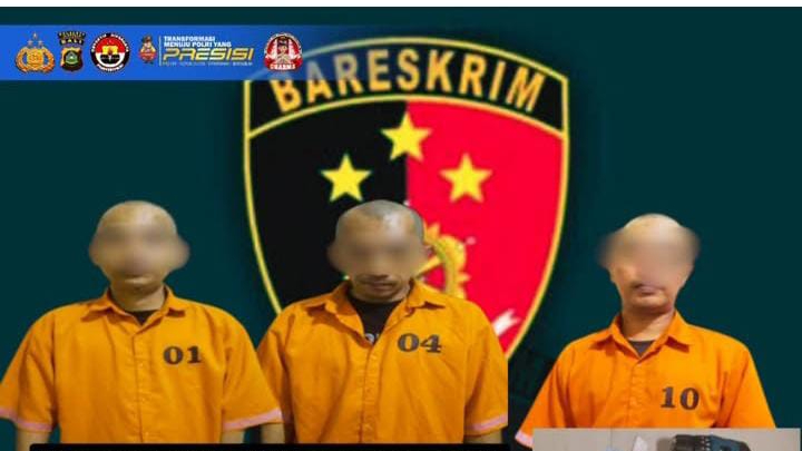 Polsek Dentim berhasil mengamankan tiga pelaku pencurian di Alfamart