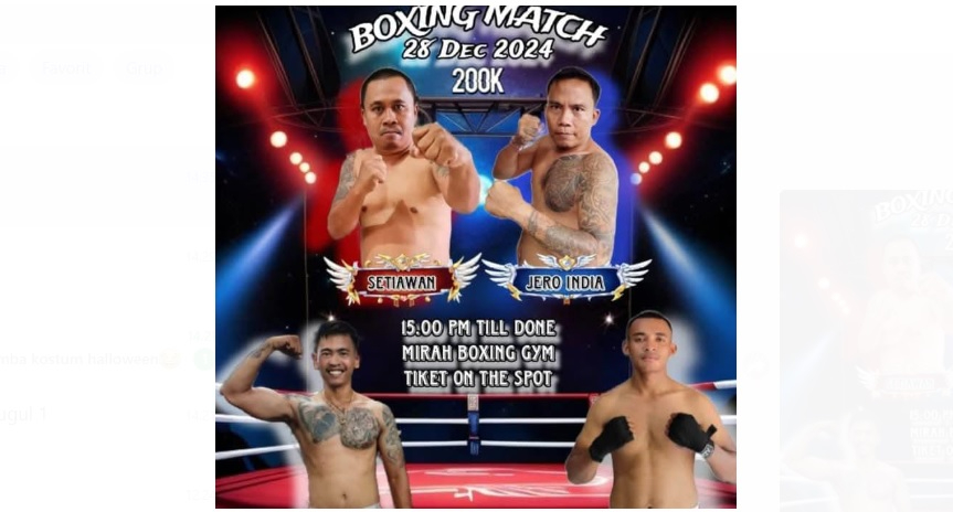 Wayan Setiawan dan Jro India siap beradu tinju di atas ring