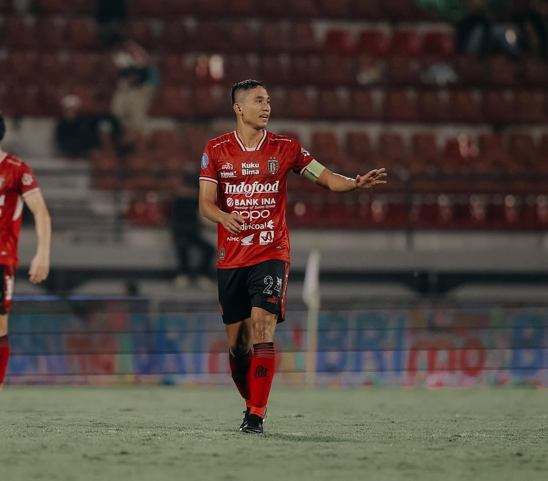 KAPTEN TIM: Meski Bali United tidak didampingi pelatih kepala Stefano Cugurra saat laga tandang menghadapi Madura United, kapten tim bilang begini.