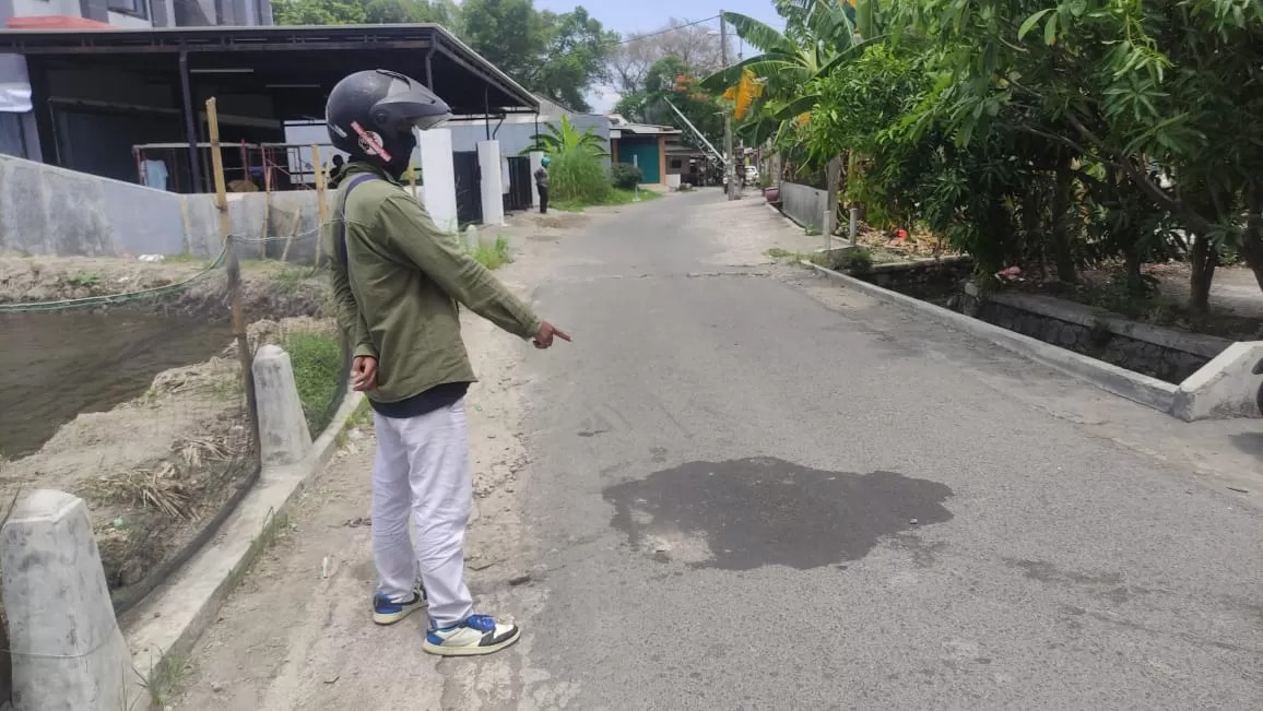 TKP: Di tempat ini seorang  pelaku curanmor tewas diamuk massa. Korban ungkap kejadiannya.