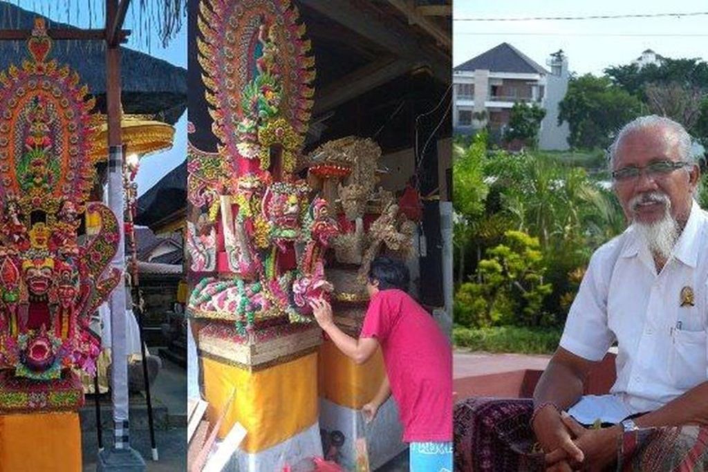 Jajan Sarad dalam upacara Hindu Bali