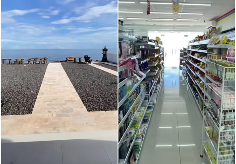 Viral di media sosial Indomaret view laut viral di Buleleng