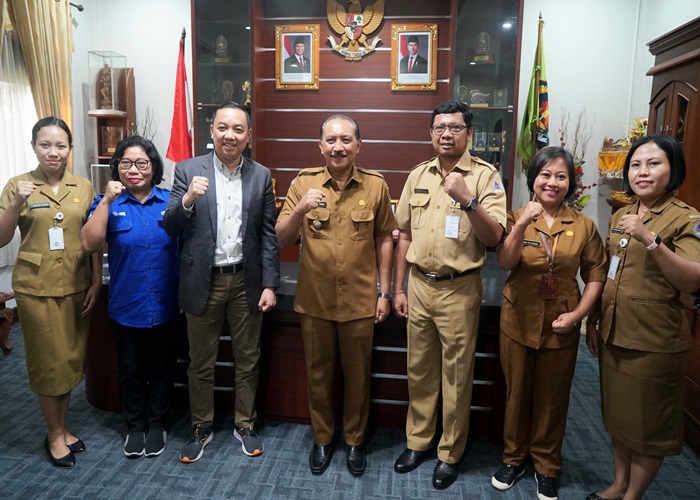 Pj Bupati Klungkung, I Nyoman Jendrika, menerima audiensi dari Lembaga Accelerated Consulting Transformation (ACT).