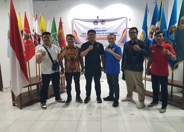 Musda XVI Komite Nasional Pemuda Indonesia (KNPI) Kabupaten Klungkung di Gedung Pemuda, Tegallinggah, Semarapura Kangin, pada Senin (6/1/2025).