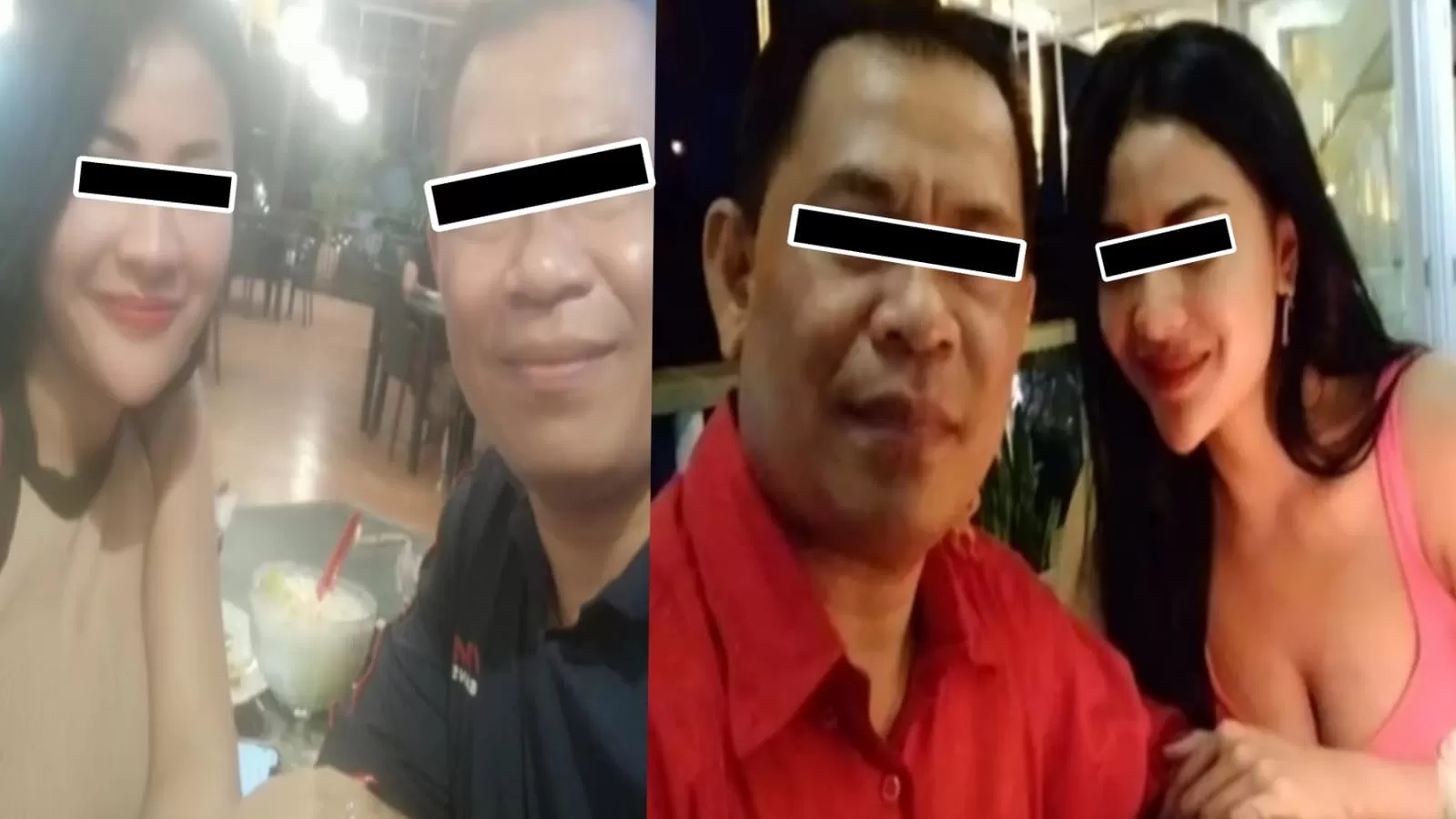 SELFIE: Polisi berpangkat Aiptu inisial INS bersama wanita seksi Neysa NF, sedang bermesraan. (istimewa/radarbali.id)