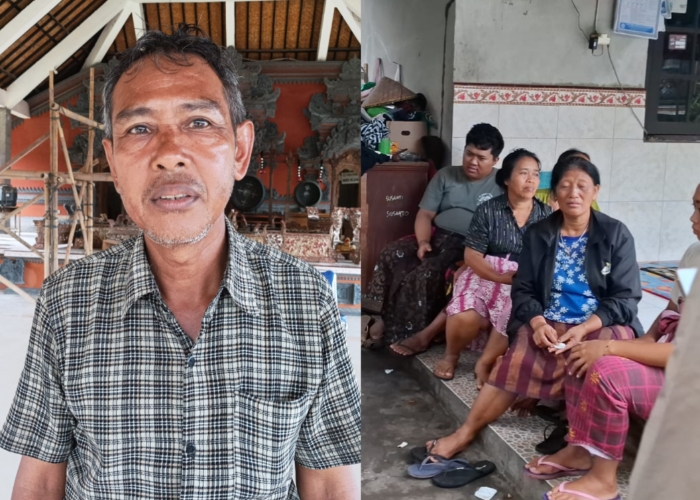 (Kiri)Adik korban I Ketut Surata. (Kanan) Istri korban I Wayan Mudiana.