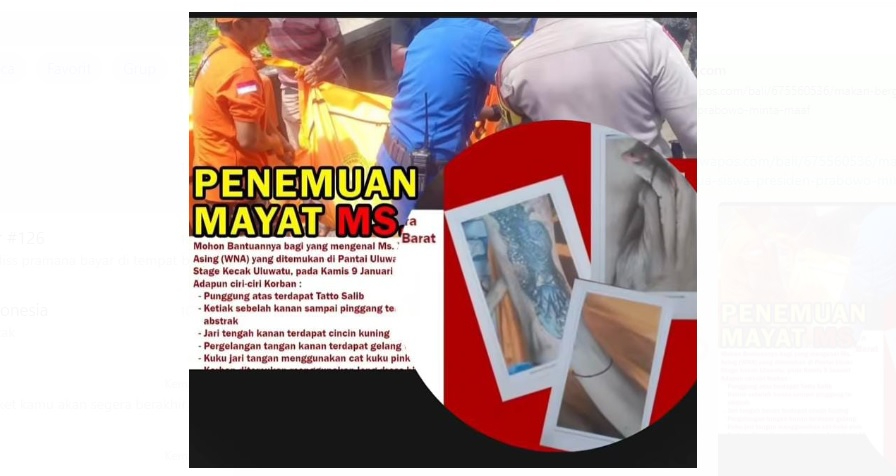 Polresta Denpasar menyebar ciri-ciri korban yang ditemukan di bawah tebing Uluwatu