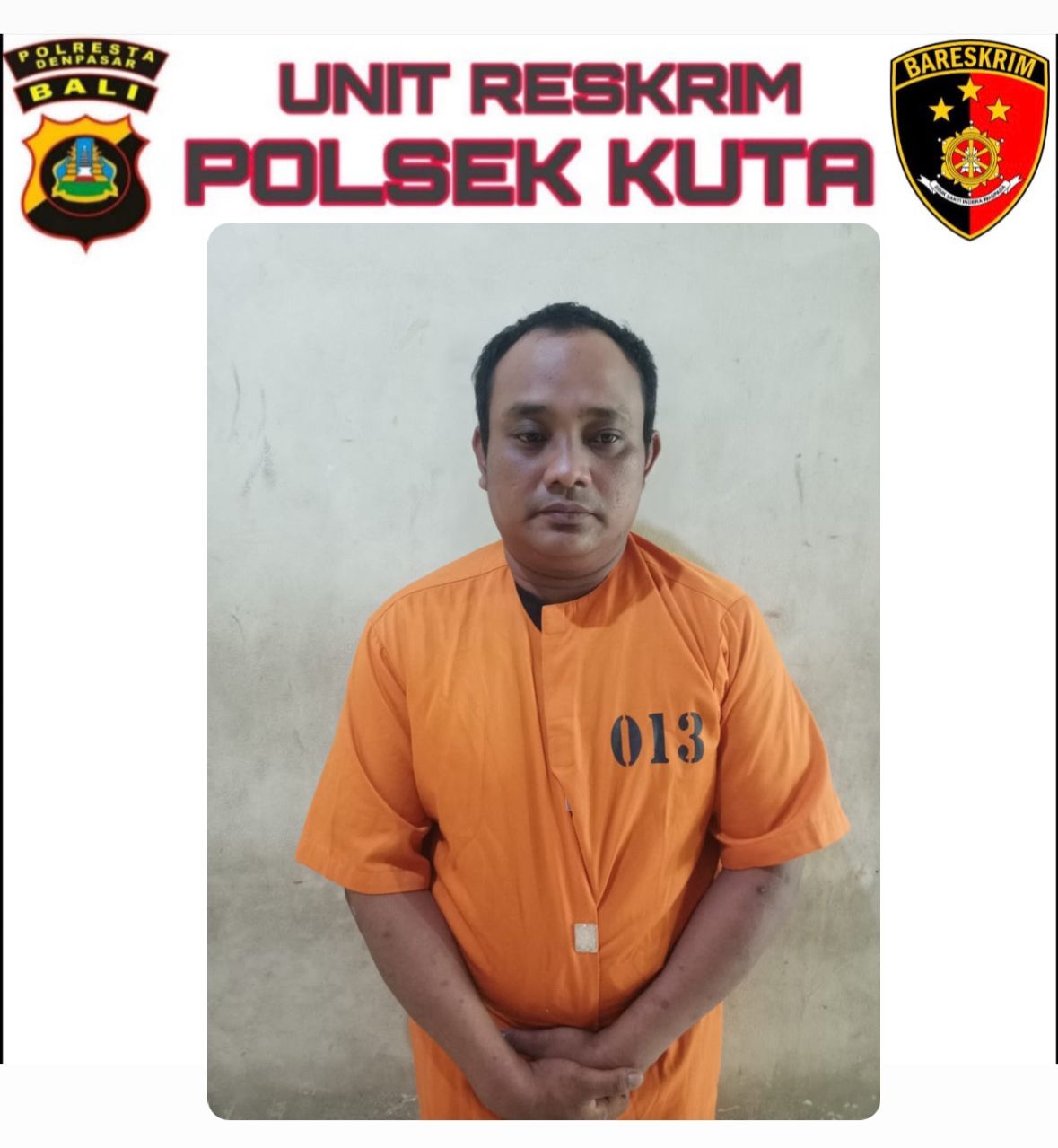 DIRINGKUS: Rohman kini harus mempertanggungjawabkan perbuatannya atas kasus penusukan di Polsek Kuta. (Bali Express/Istimewa)