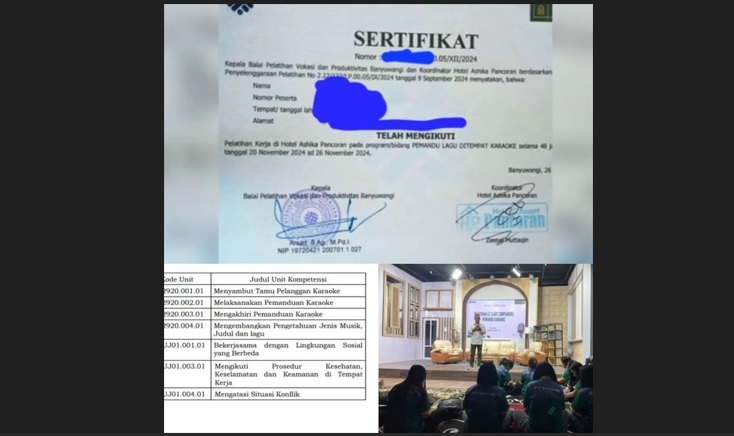 Pelatihan kompetensi LC di Banyuwangi. Dapatkan sertifikat kompeten sebagai hasil akhir.