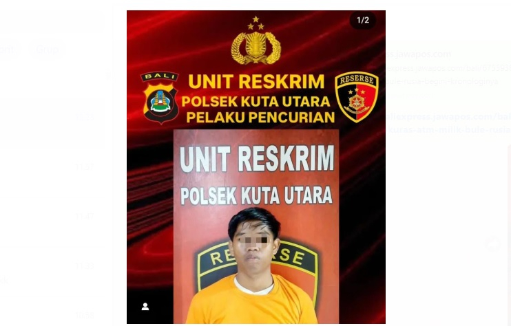 Seorang pemuda asal Nusa Penida ditangkap Polsek Kuta Utara