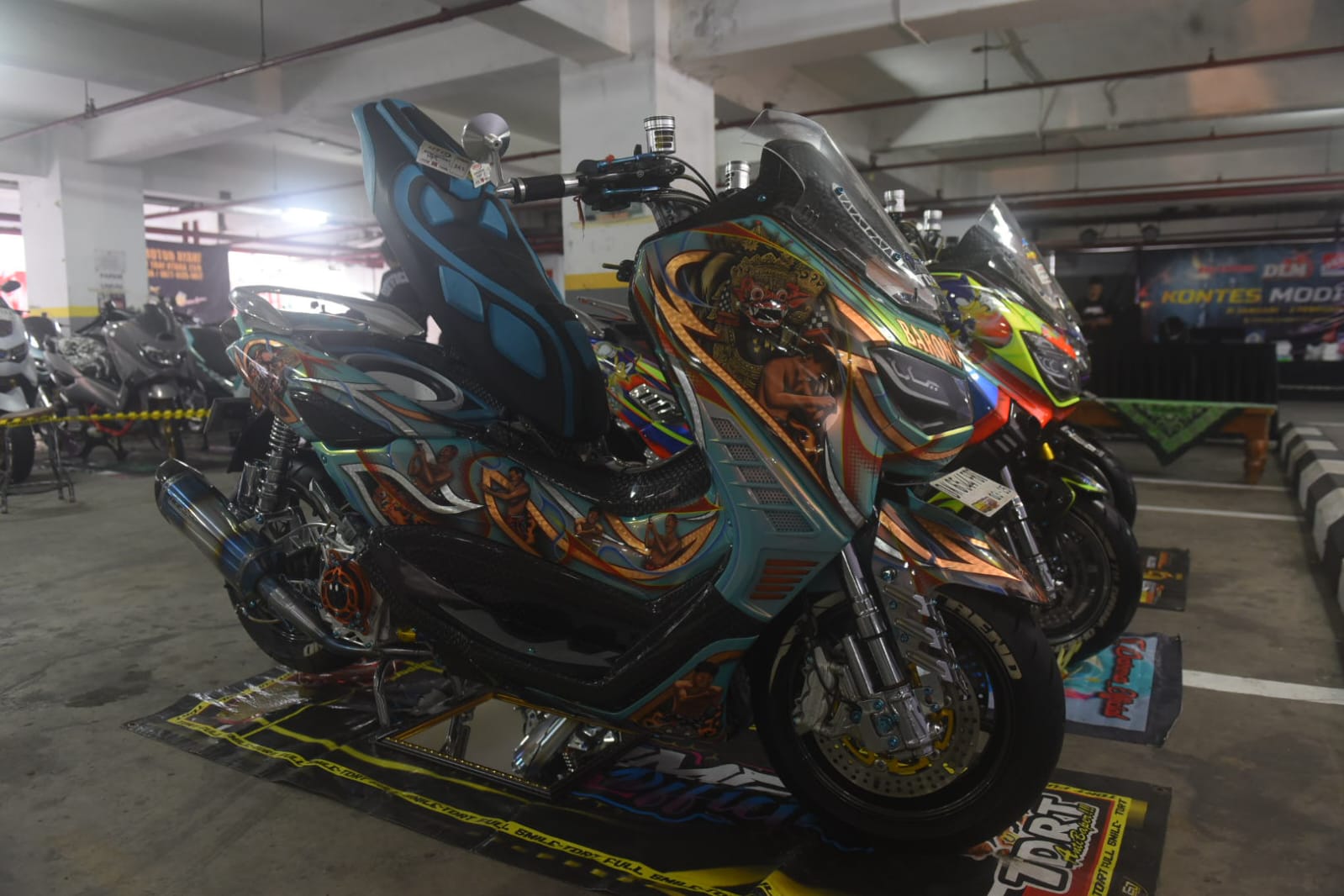 Yamaha Nmax milik I Gusti Agung Ngurah Yoga Widnyana yang ikut Kontes Denpasar Love Modification. (Bali Express/Agung Bayu)