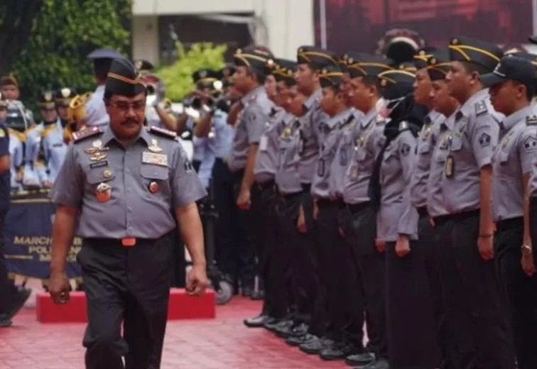 Apel petugas Kementerian Imigrasi dan Pemasyarakatan (Imipas)