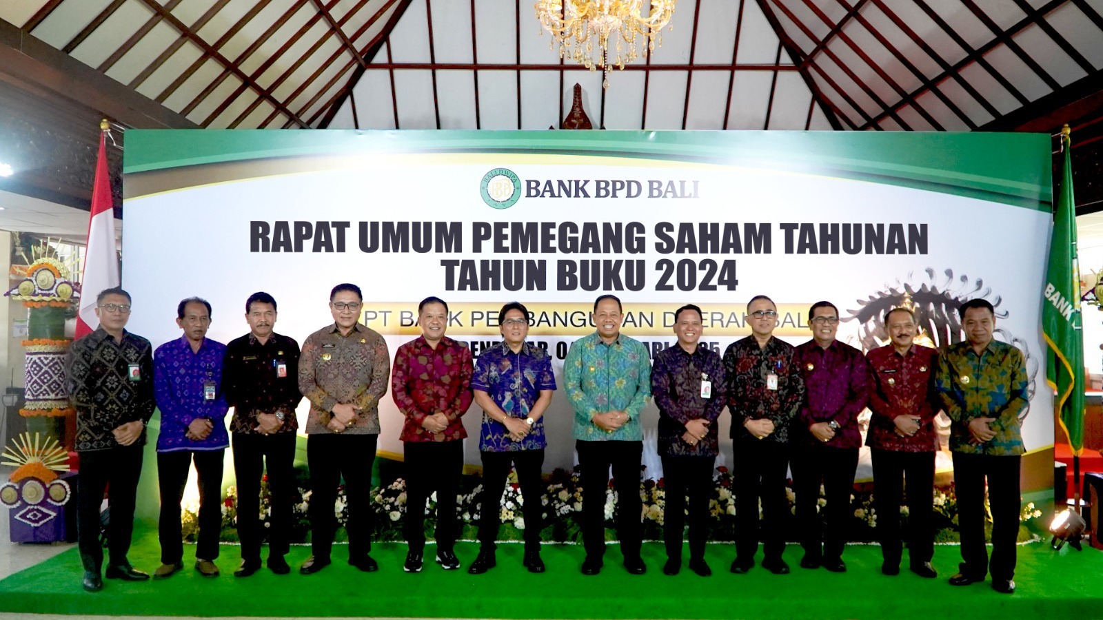 RUPS: Penyelenggaraan RUPS Bank BPD Bali Tahunan Tahun Buku 2024 dihadiri Pj. Gubernur Bali beserta seluruh Bupati dan Walikota.