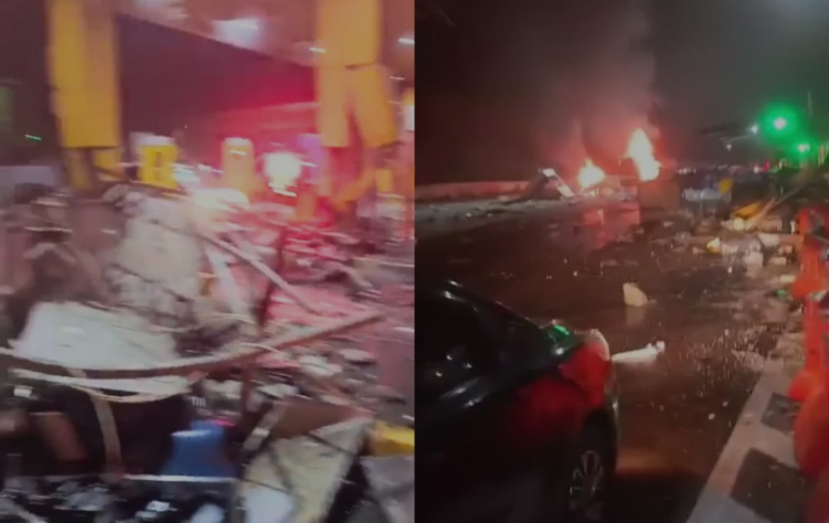 Tangkapan layar footage video kecelakaan tol Jagorawi, Rabu (5/2) dini hari.Tangkapan layar footage video kecelakaan tol Jagorawi, Rabu (5/2) dini hari.)