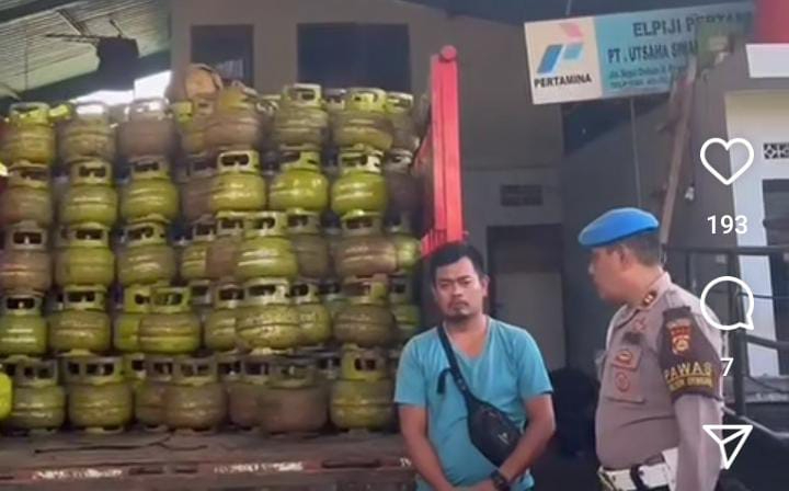 Polsek Denbar pantau pangkalan Elpiji 3 Kg di PT. Usaha Sinar Sejati