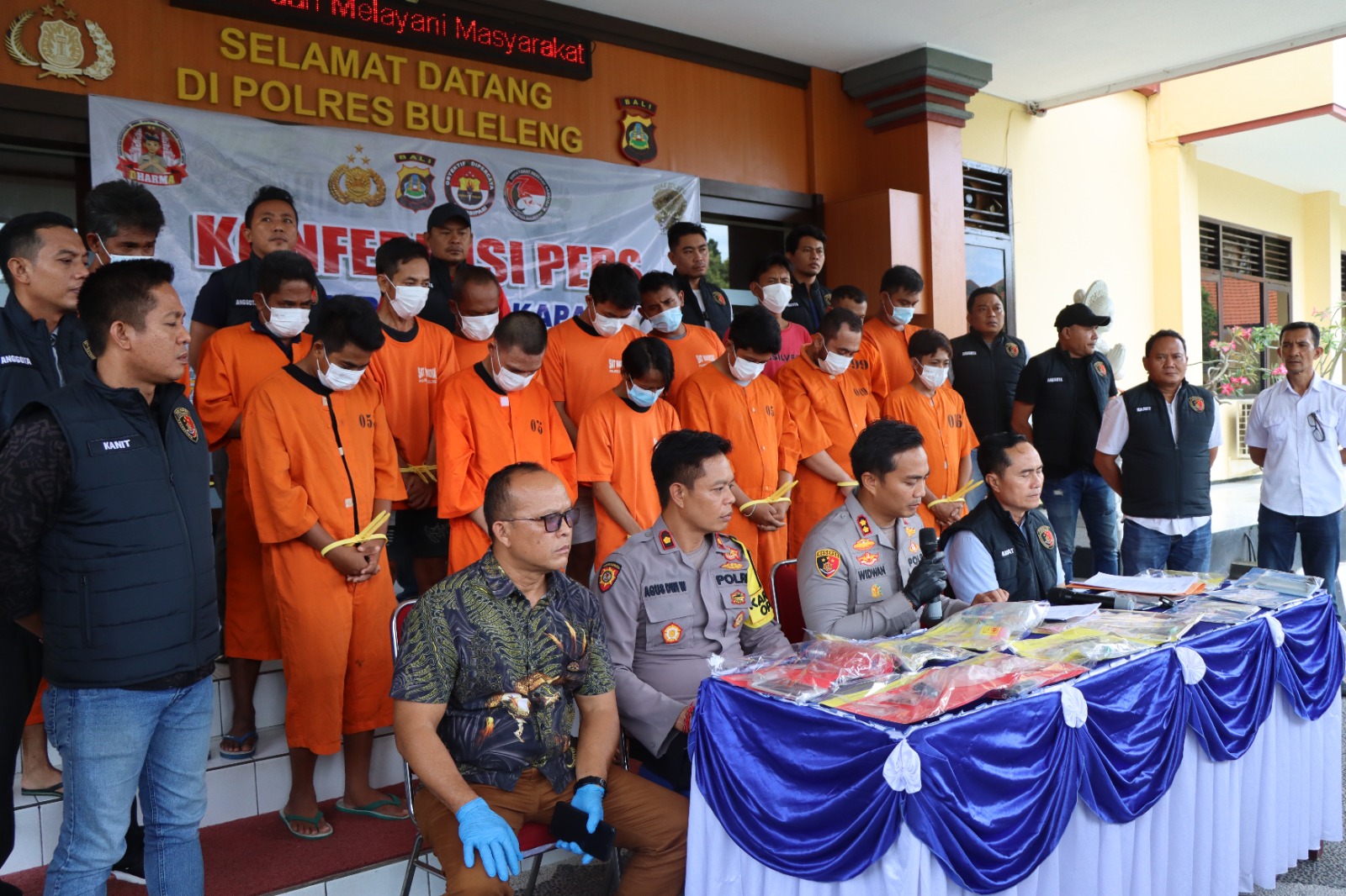 Rilis pengungkapan kasus narkotika dalam Operasi Antik Agung 2025.