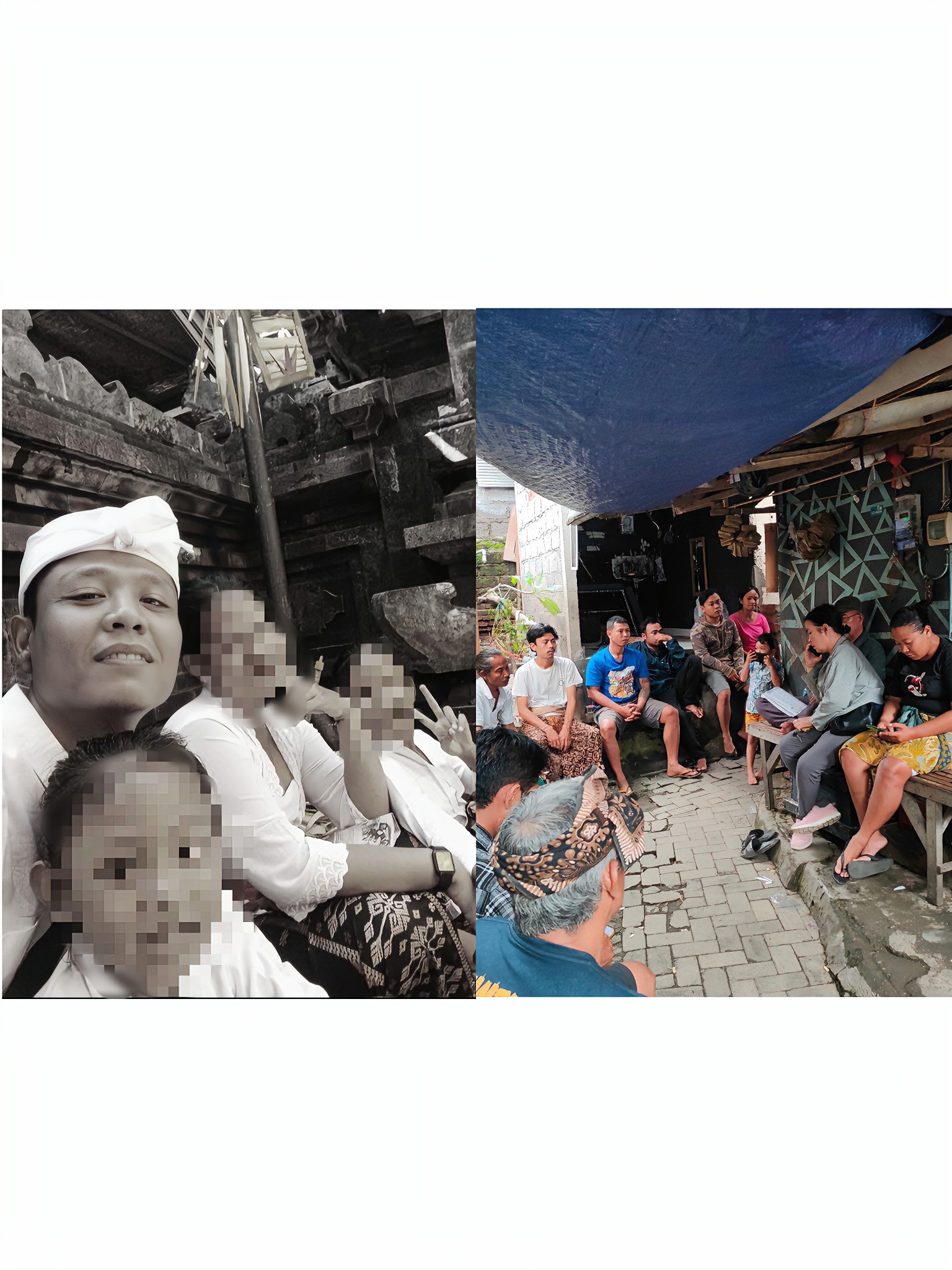Kiri potret Kadek Parwata semasa hidup (Istimewa). Kanan suasana di rumah duka di Denpasar. (I Gede Paramasutha)