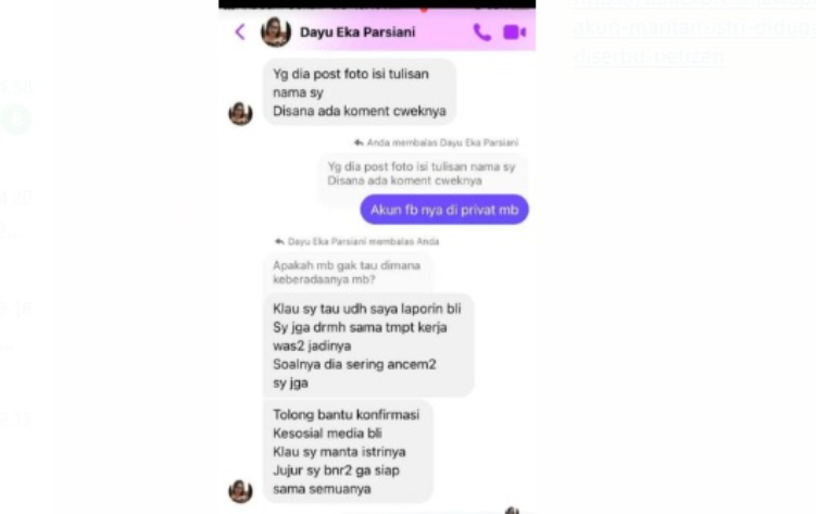 Akun media sosial mantan istri terduga pelaku penusukan buka suara