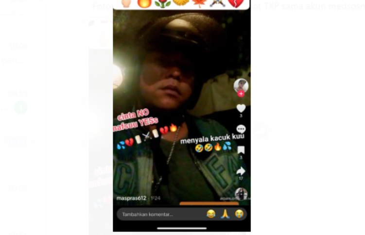 Akun @ maspras612 diserbu warganet lantaran dicurigai sebagai pelaku penusukan di Denpasar