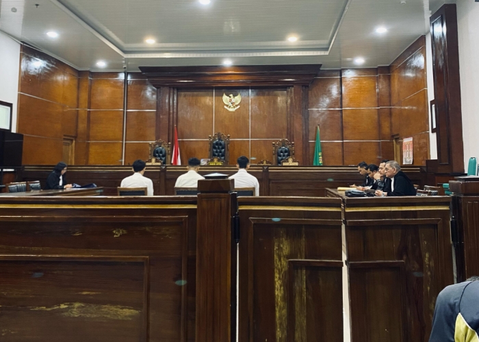 KECEWA : Sidang putusan kasus penganiayaan yang berujung tewasnya taruna STIP Jakarta.