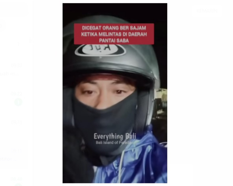Viral video seorang pria mengaku nyaris jadi korban begal di Gianyar