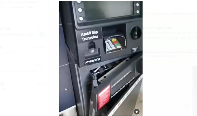 Mesin ATM salah satu bank dibobol di Pecatu