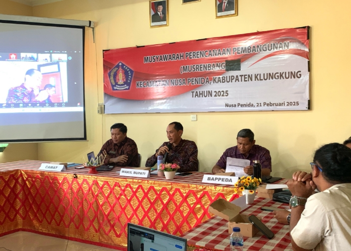 DIBUKA : Pembukaan Musrenbang di Kecamatan Nusa Penida, Jumat (21/2/2025).