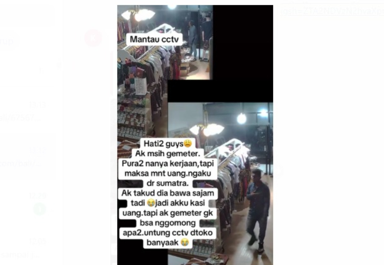 Terekam cctv pria modus tanya kerjaan ujug-ujungnya minta uang