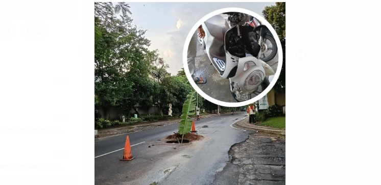 Kerusakan jalan di Nusa Dua Selatan memakan korban