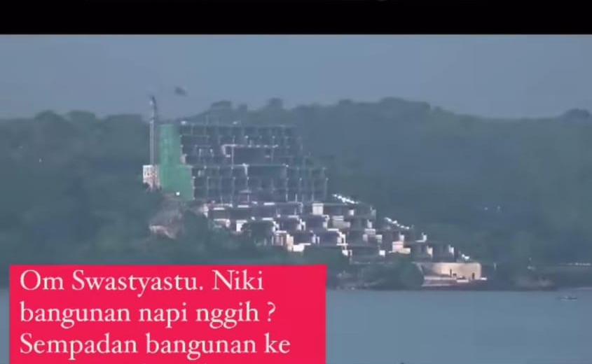 Pembangunan mega proyek di Pantai Kedonganan yang diduga melanggar sejumlah aturan