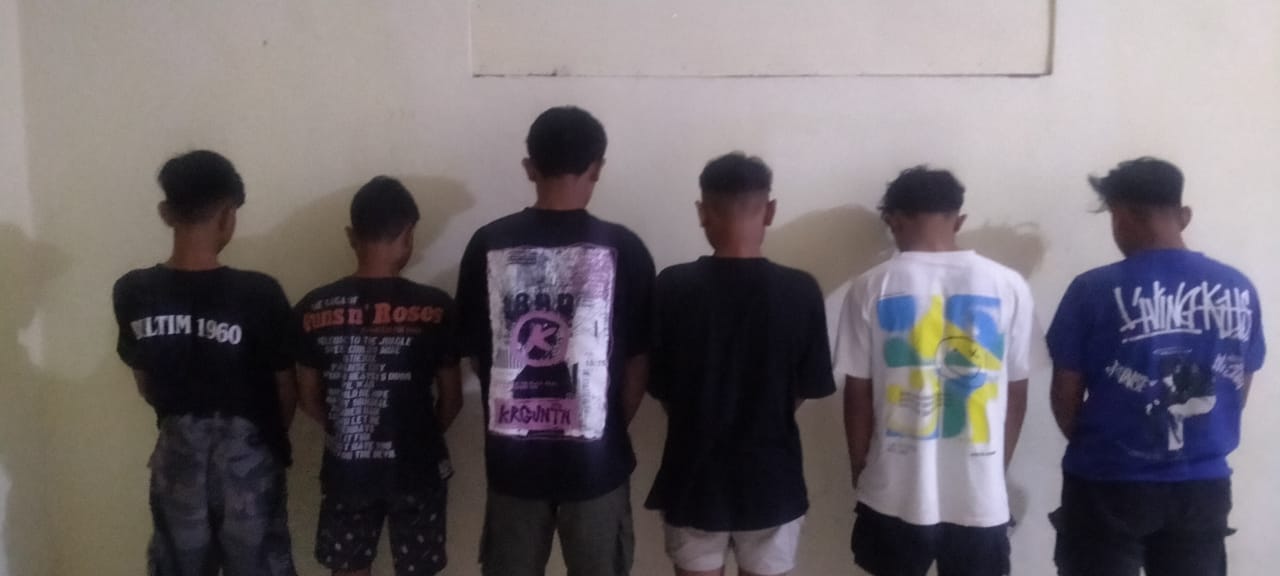 Para pelaku pencurian yang berhasil diamankan Polsek Kubutambahan.