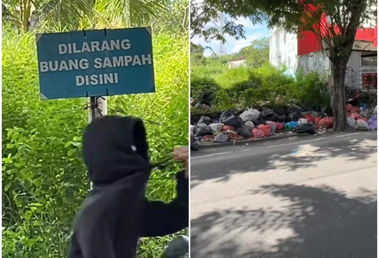 Larangan Hanya Jadi Pajangan: Tumpukan Sampah Menumpuk Di Pinggir Jalan
