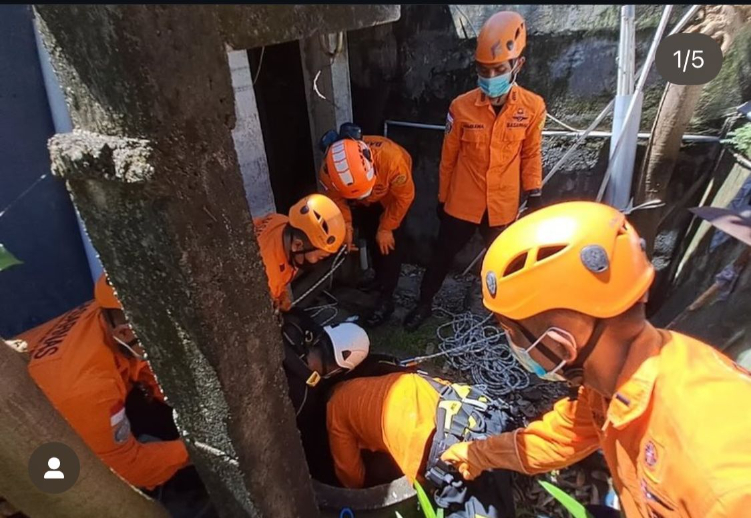 Tim SAR Berhasil Lakukan Evakuasi pria 60 tahun yang jatuh ke dalam sumur