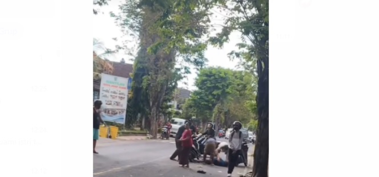 Dua Motor terlibat Tabrakan di Jalan Ahmad Yani Karangasem