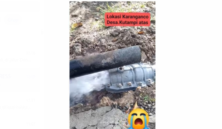 Viral video Kebocoran Pipa Induk Di Nusa Penida
