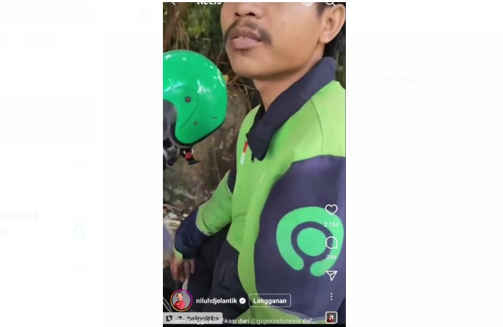 Oknum ojek online sedang diintrogasi oleh satgas