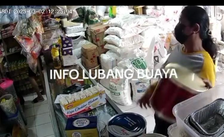 Seorang wanita curi kaleng mentega impor