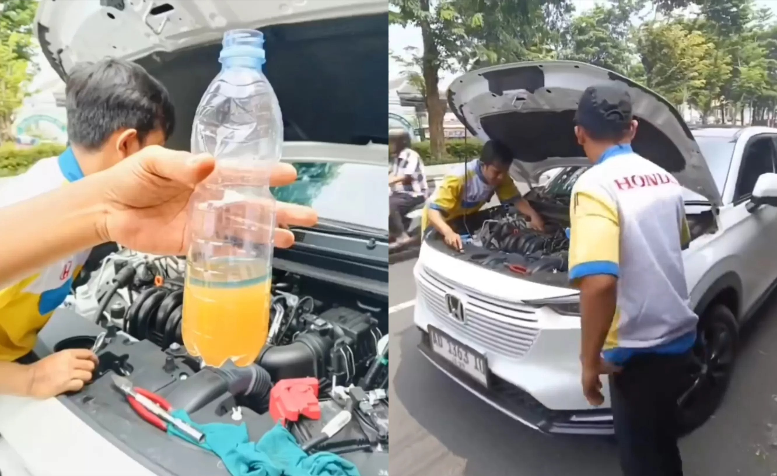 PERTAMAX : Tangkapan layar video viral warga Solo beli BBM jenis Pertamax eh tercampur air.