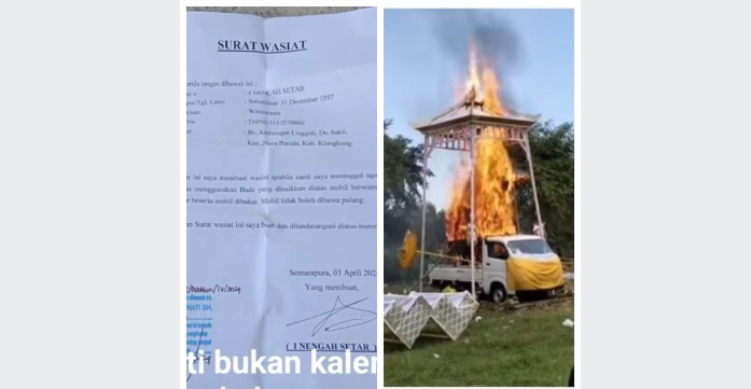 Beredar surat wasiat yang dibuat oleh I Nengah Setar