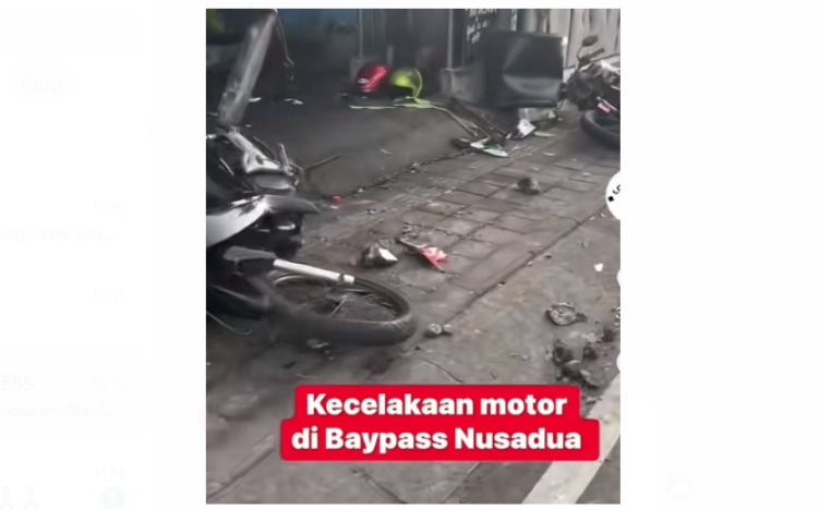 Kecelakaan Tunggal Melibatkan Motor Gede di Depan Bengkel