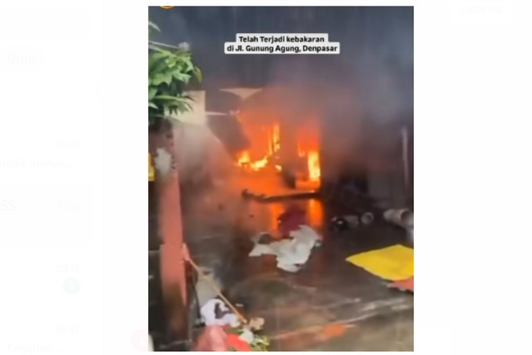 Terjadi Kebakaran di Jln. Gunung Agung, Denpasar