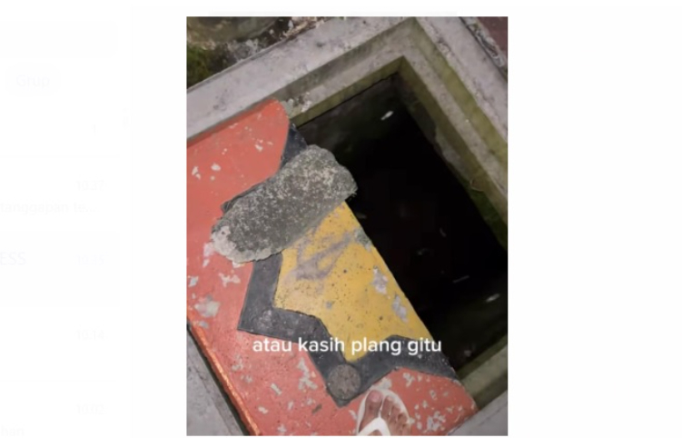 Seorang Warga membagikan pengalamannya jatuh hingga alami Cedera Akibat Trotoar Berlubang