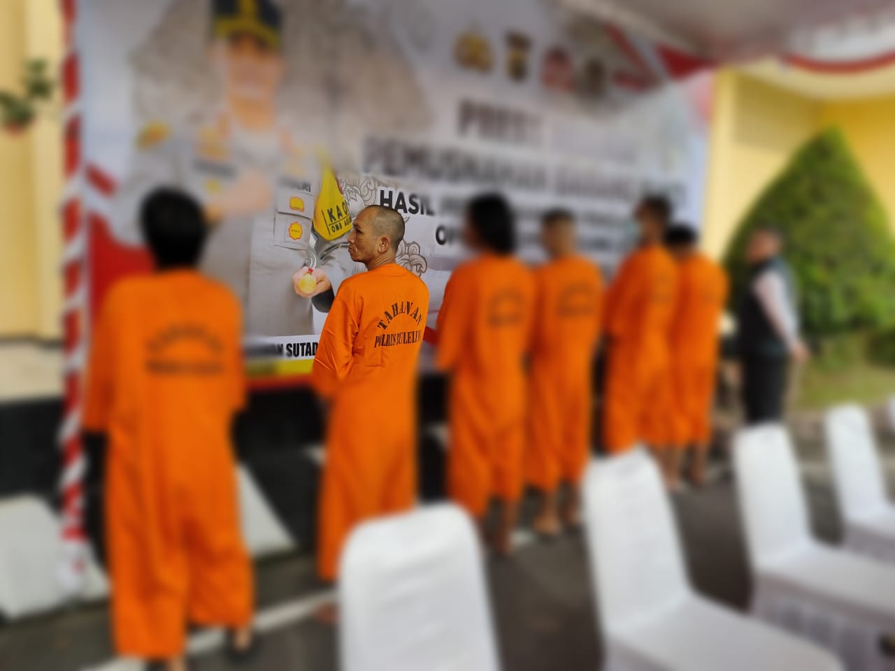 Tersangka Unyil yang dihadirkan saat rilis pengungkapan kasus curanmor di Polres Buleleng.