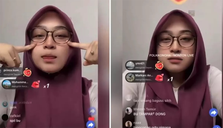Bu Guru Salsa melakukan siaran langsung di Tiktok